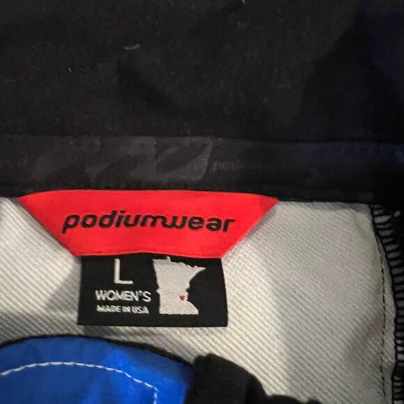 Podium Wear Jacket Womens Large Biathalon ASC Zip Performance Blue Coat - Picture 7 of 7